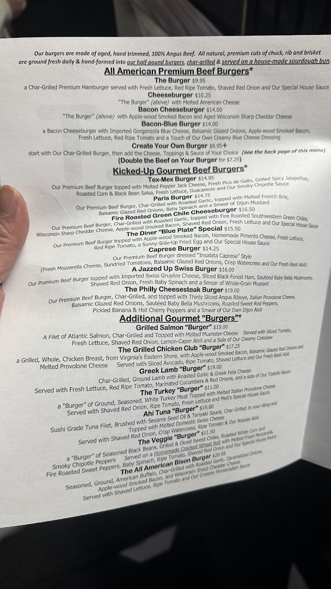 Melt Gourmet Cheeseburgers Menu - Image 2